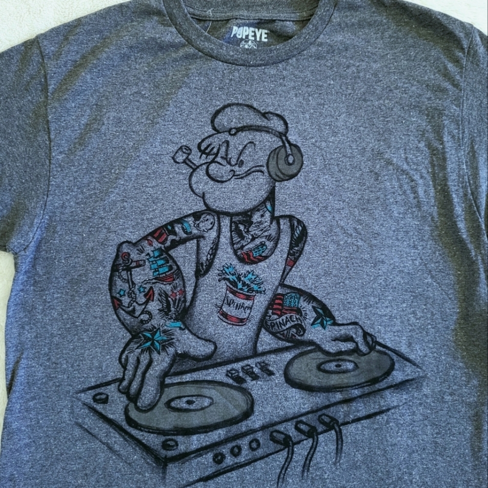 DJ🎧 Popeye💪Turntables Tee👕 - NWOT - Picture 6 of 10
